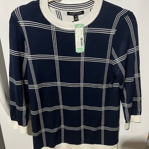 41 Hawthorn striped navy pullover sweater